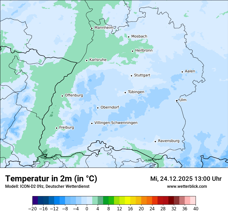 Modellkarten Temperatur