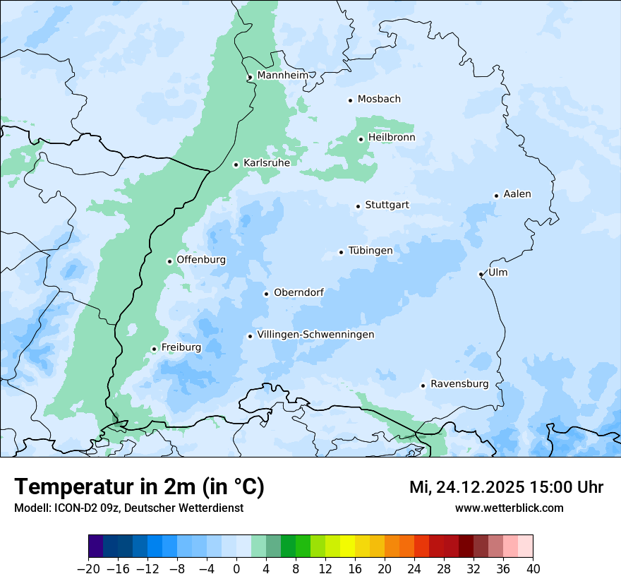 Modellkarten Temperatur