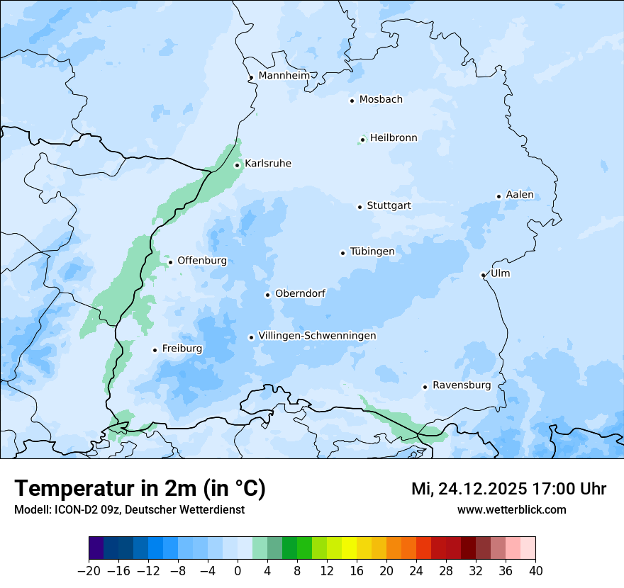 Modellkarten Temperatur