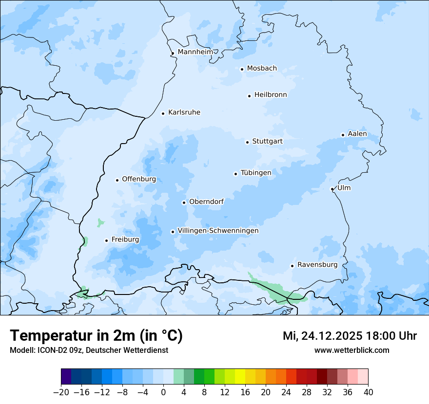Modellkarten Temperatur