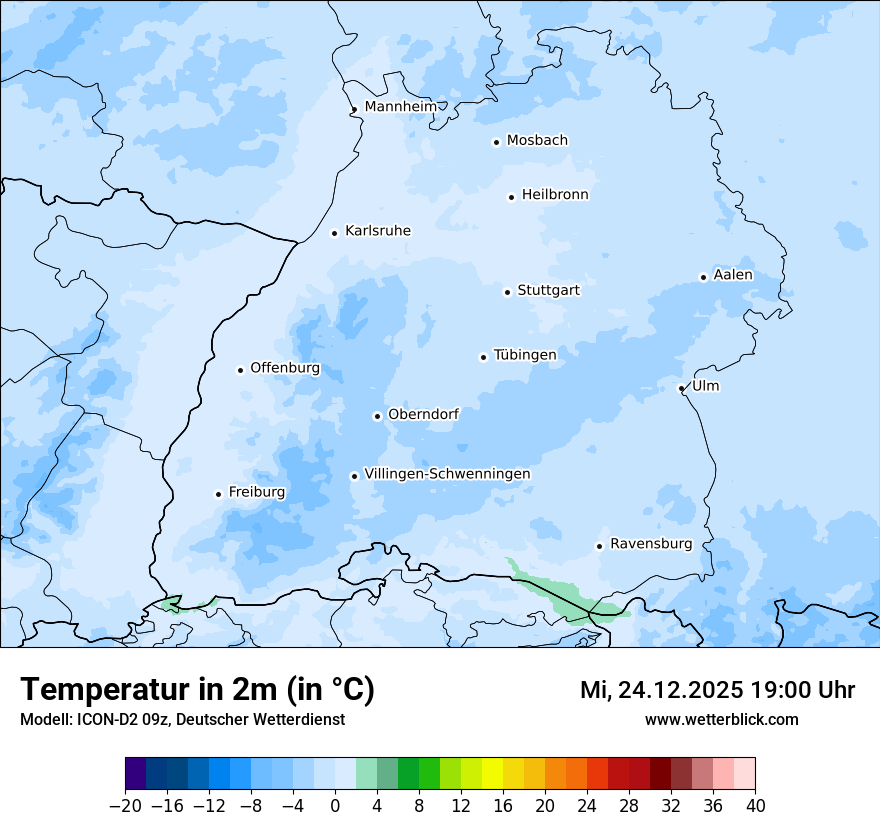Modellkarten Temperatur