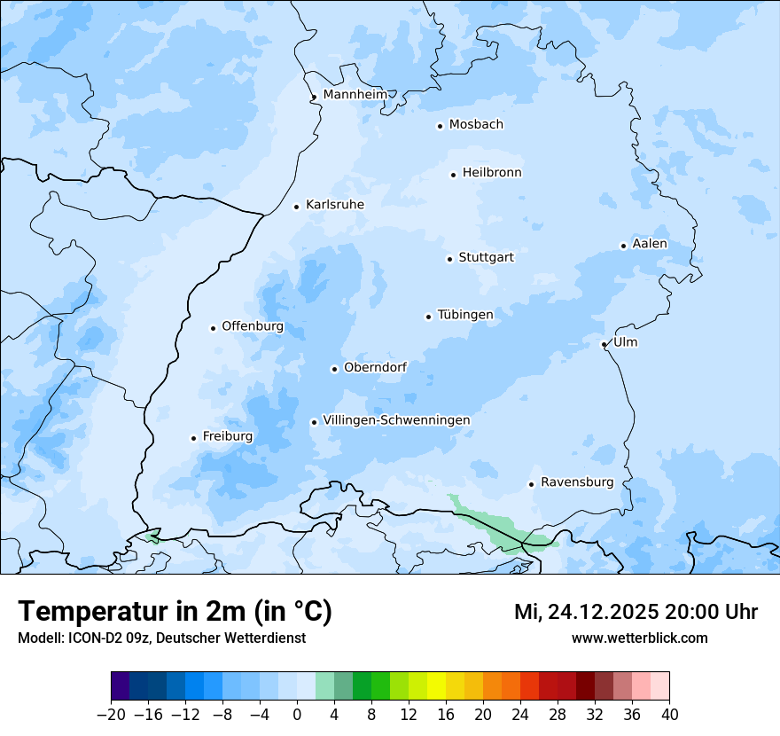 Modellkarten Temperatur