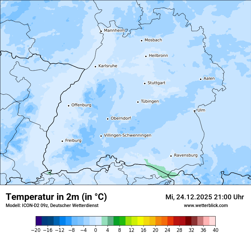 Modellkarten Temperatur