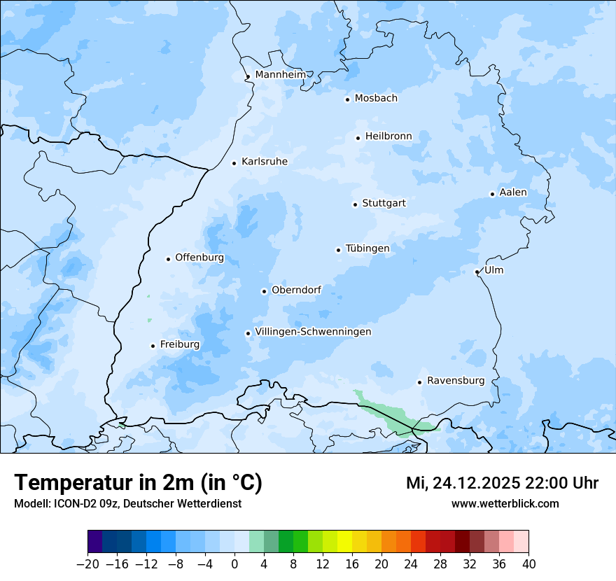 Modellkarten Temperatur