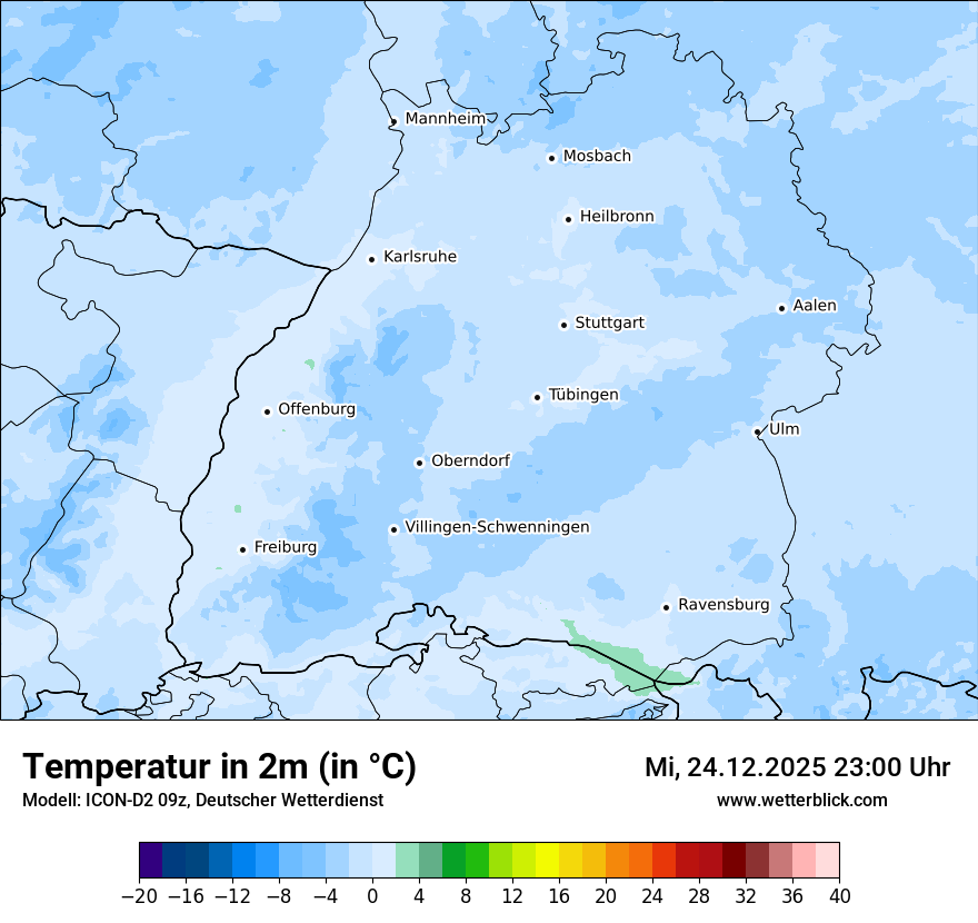 Modellkarten Temperatur
