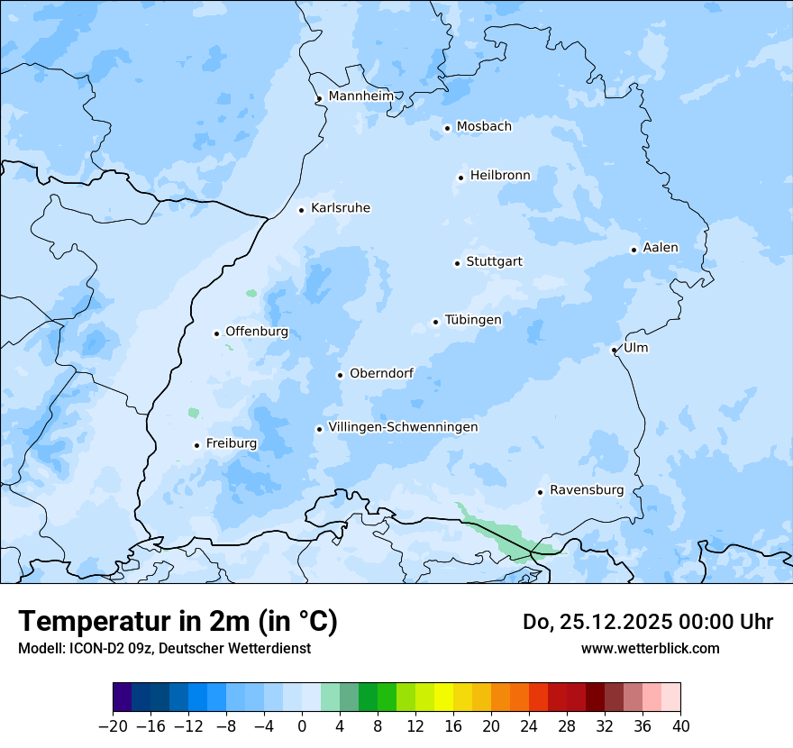 Modellkarten Temperatur