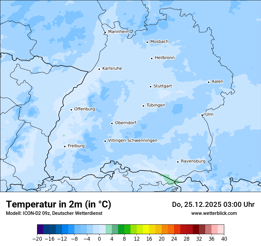 Modellkarten Temperatur
