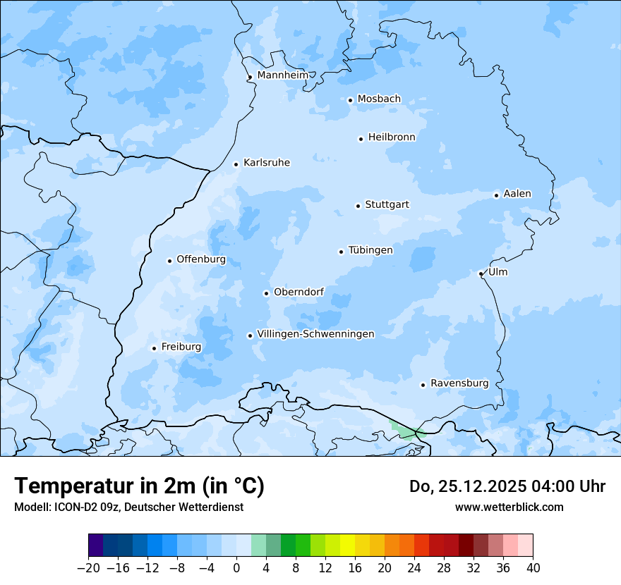 Modellkarten Temperatur