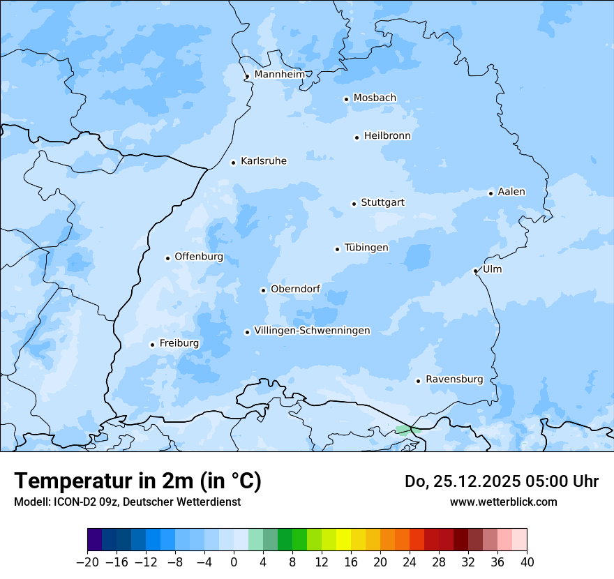 Modellkarten Temperatur