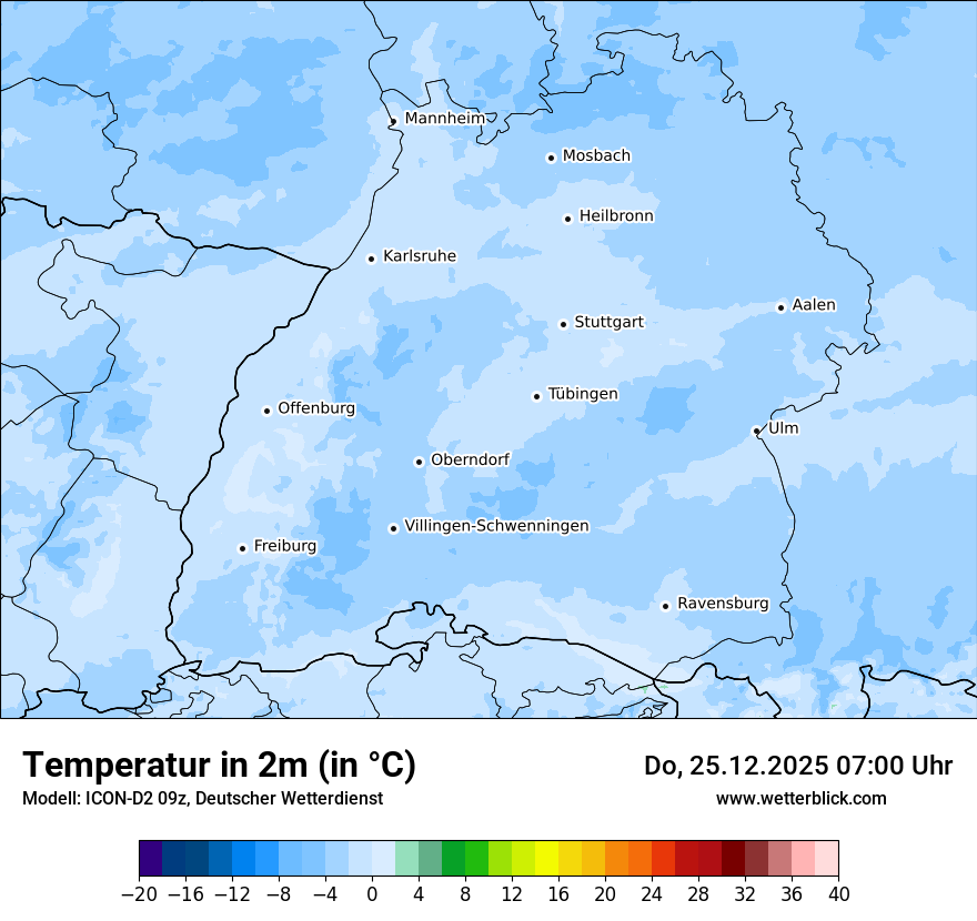 Modellkarten Temperatur