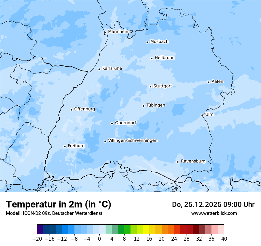Modellkarten Temperatur