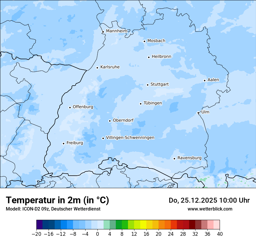 Modellkarten Temperatur