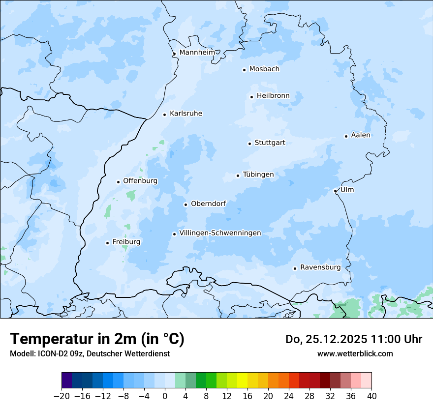 Modellkarten Temperatur