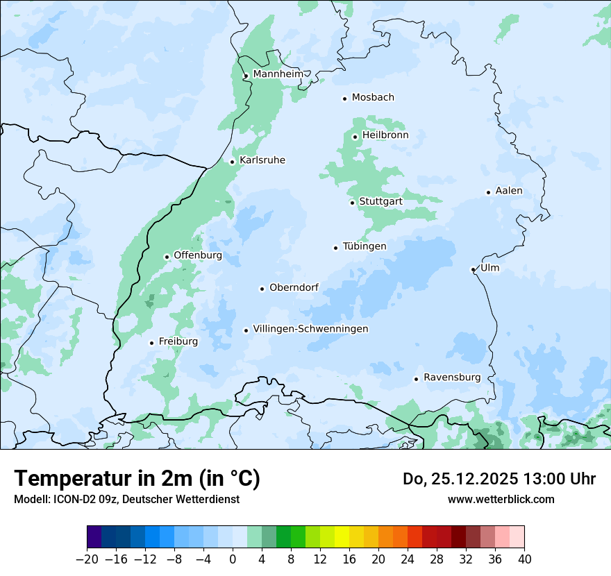 Modellkarten Temperatur