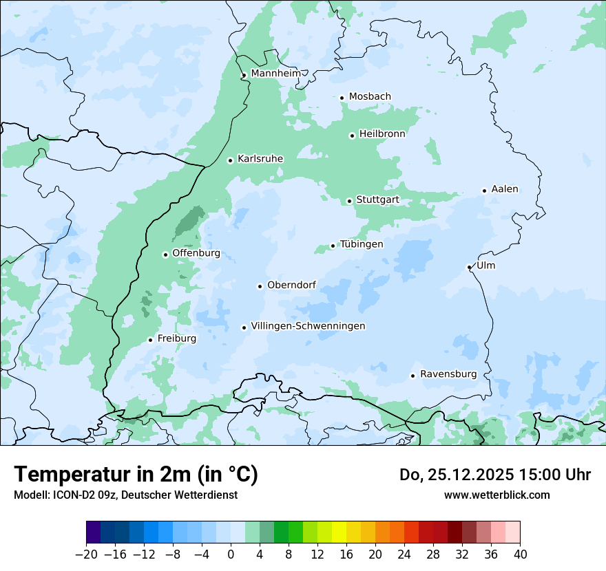 Modellkarten Temperatur