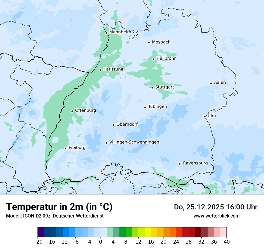 Modellkarten Temperatur