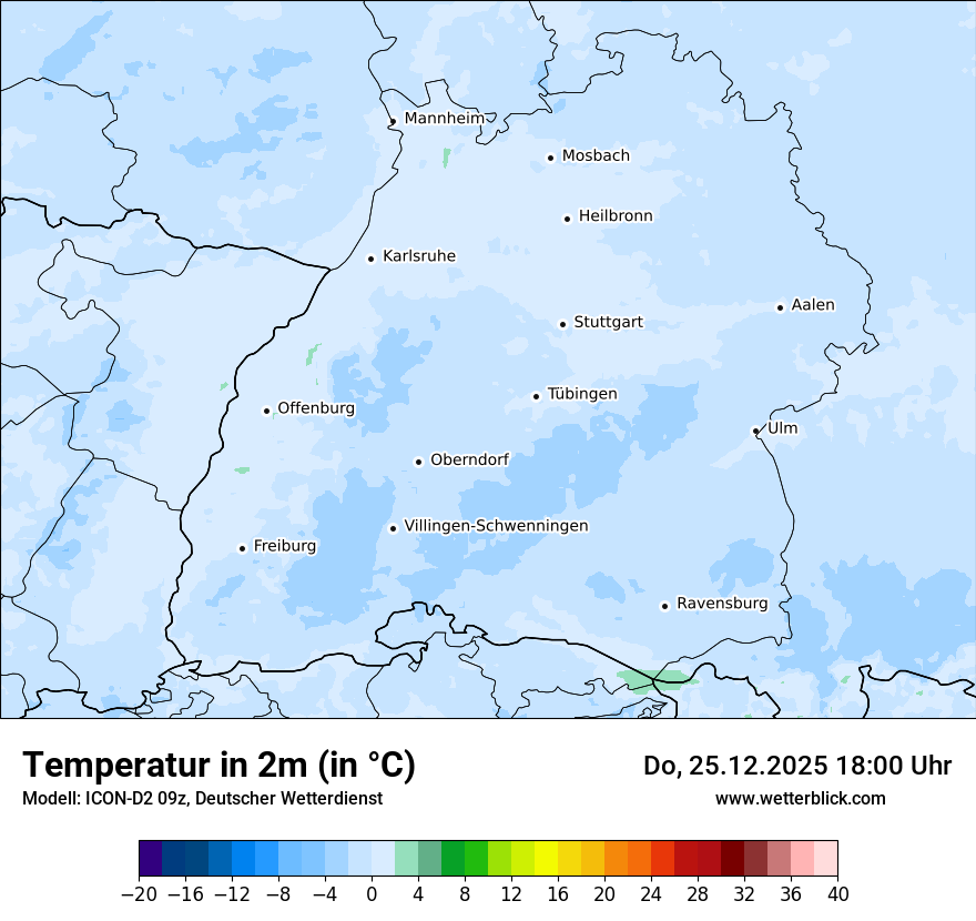 Modellkarten Temperatur