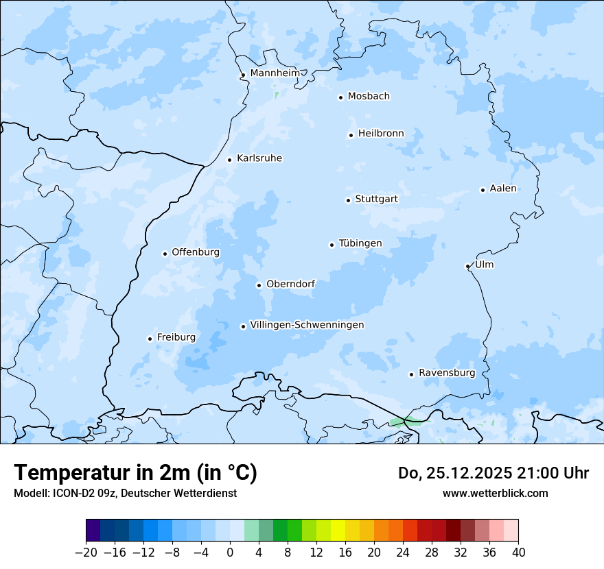 Modellkarten Temperatur