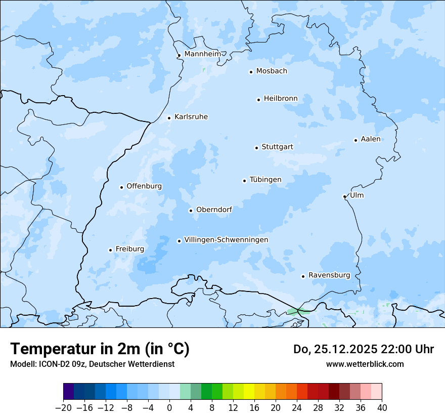 Modellkarten Temperatur