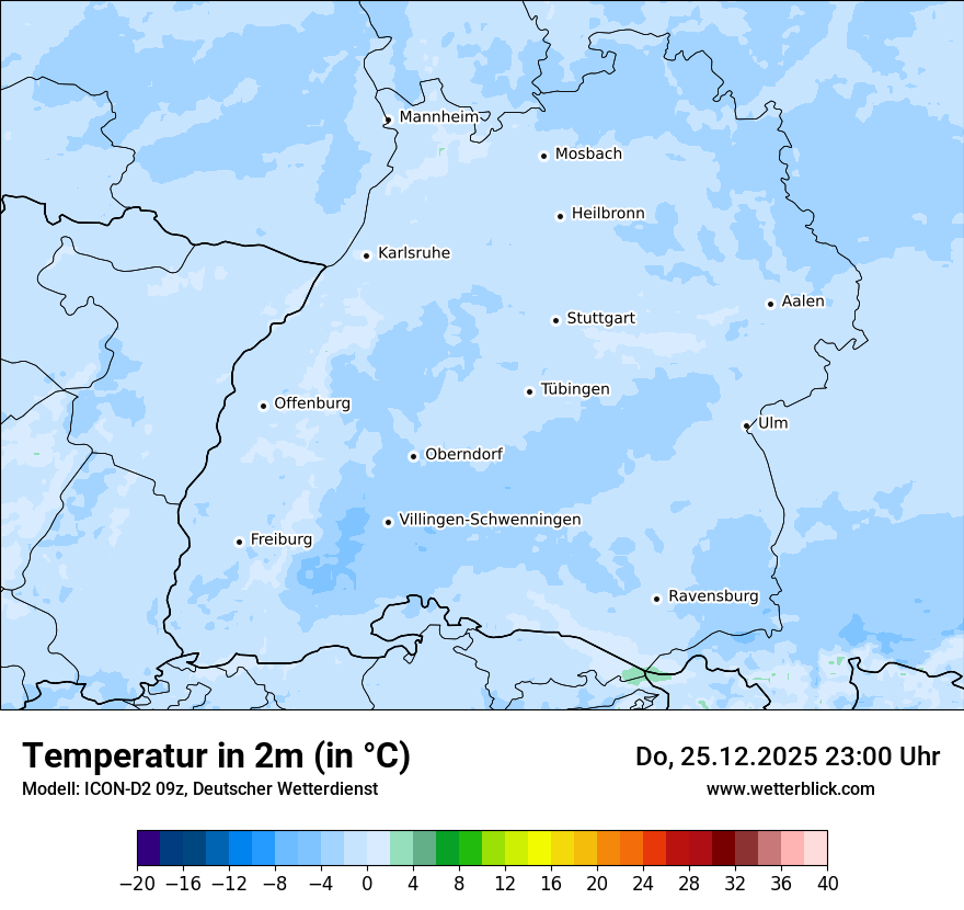 Modellkarten Temperatur