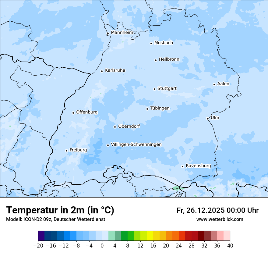 Modellkarten Temperatur