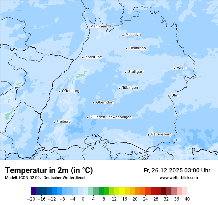 Modellkarten Temperatur