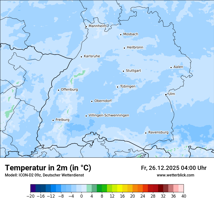 Modellkarten Temperatur