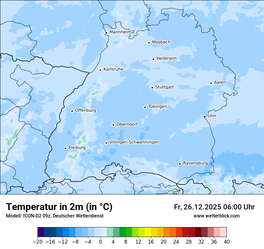 Modellkarten Temperatur