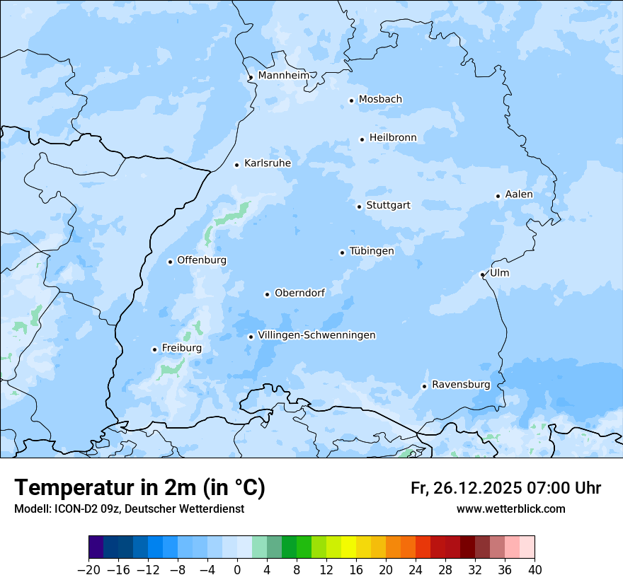 Modellkarten Temperatur