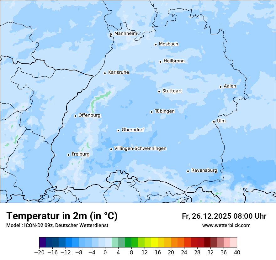 Modellkarten Temperatur
