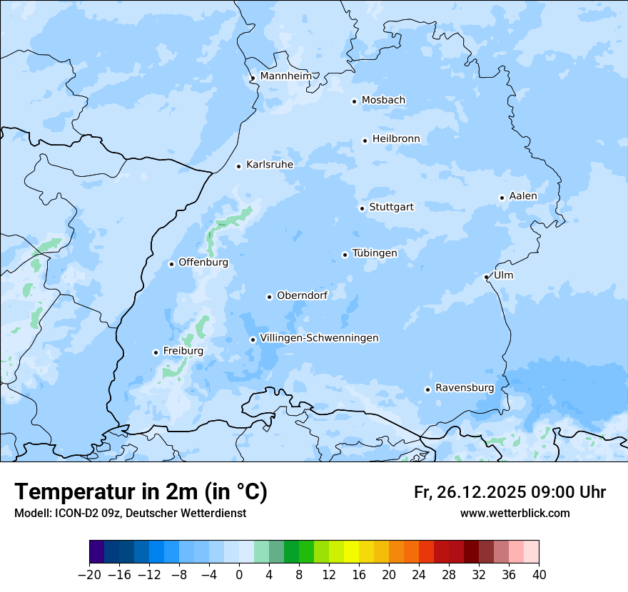 Modellkarten Temperatur
