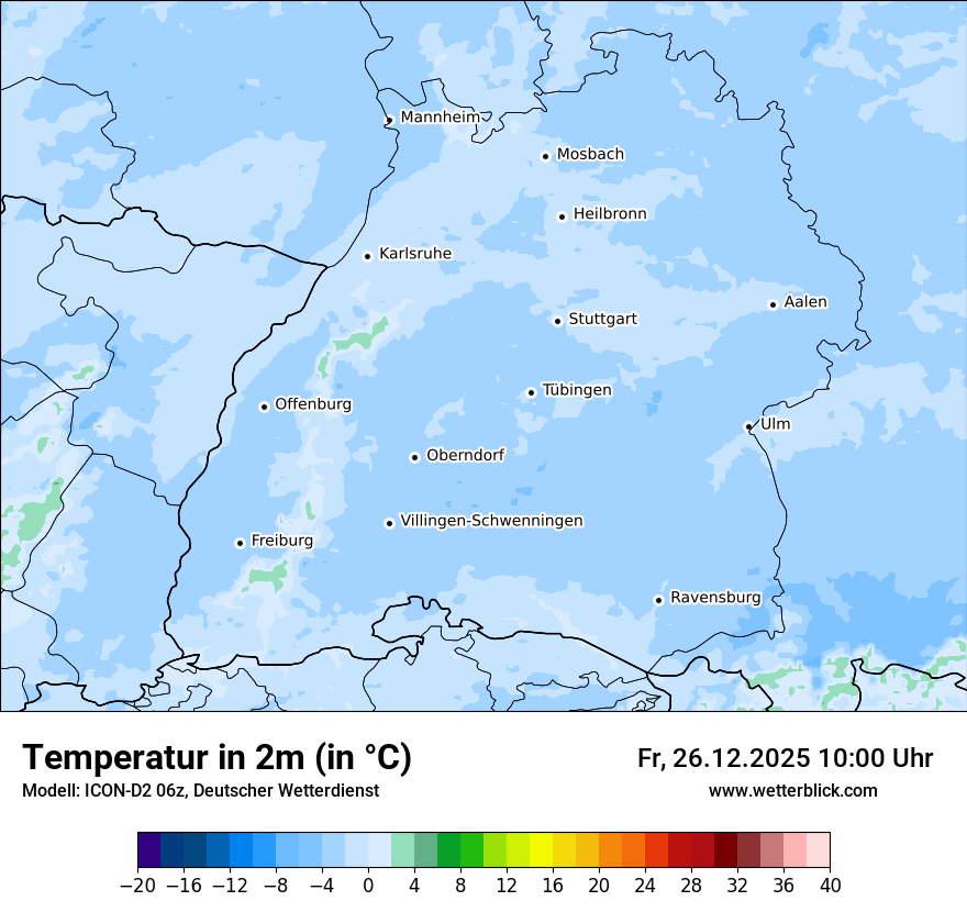 Modellkarten Temperatur