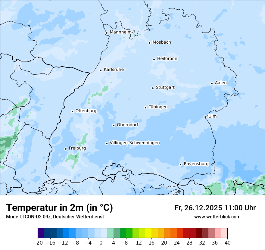 Modellkarten Temperatur