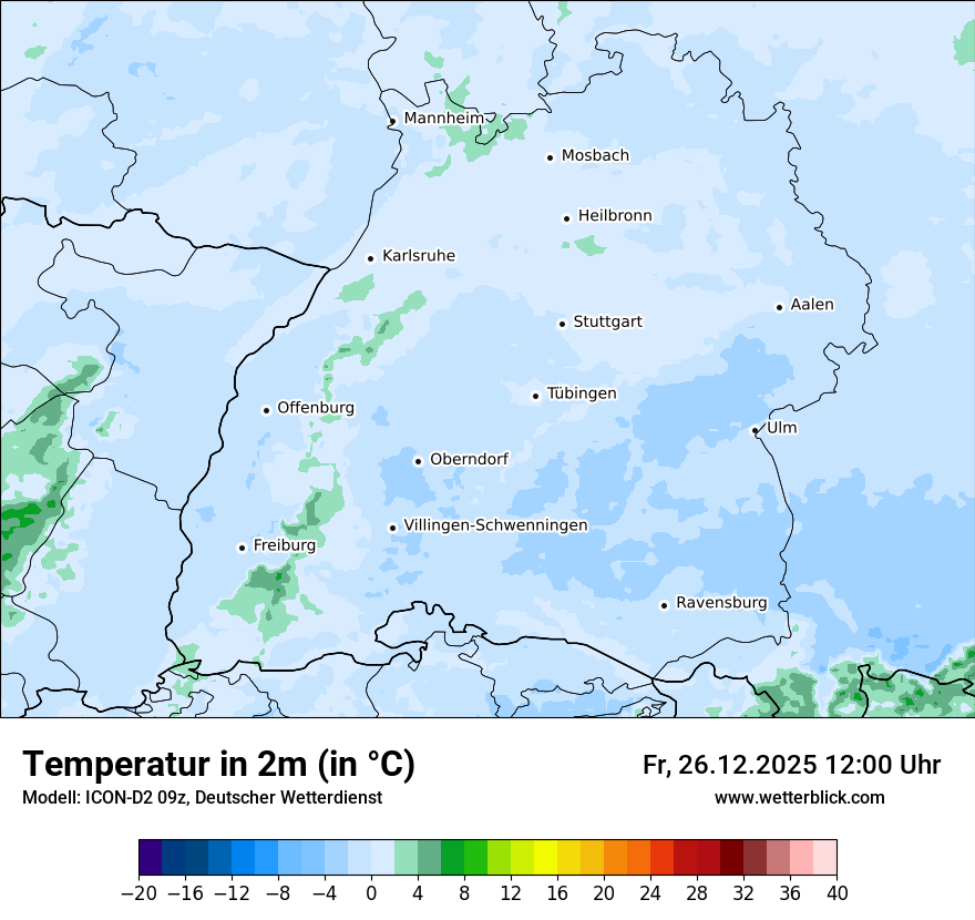 Modellkarten Temperatur