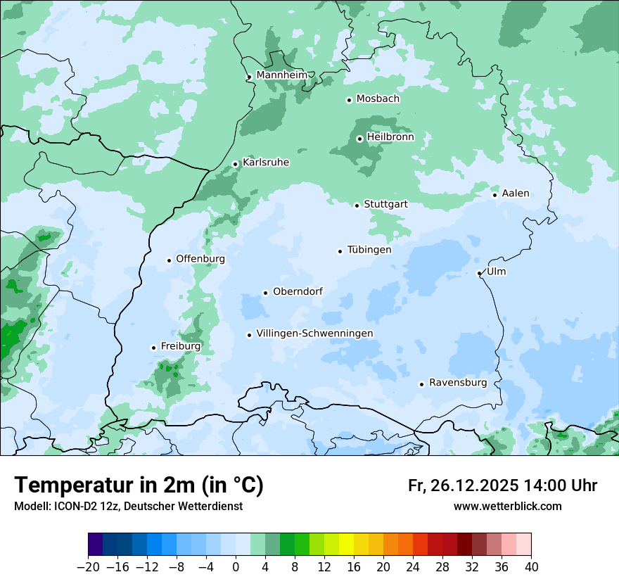 Modellkarten Temperatur