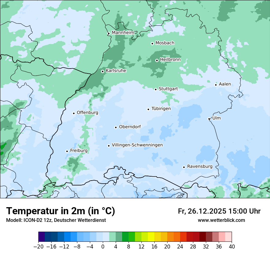 Modellkarten Temperatur