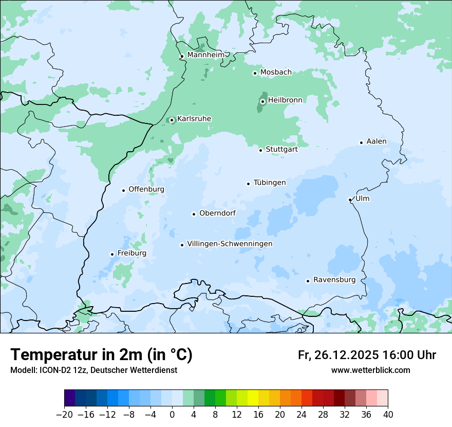 Modellkarten Temperatur