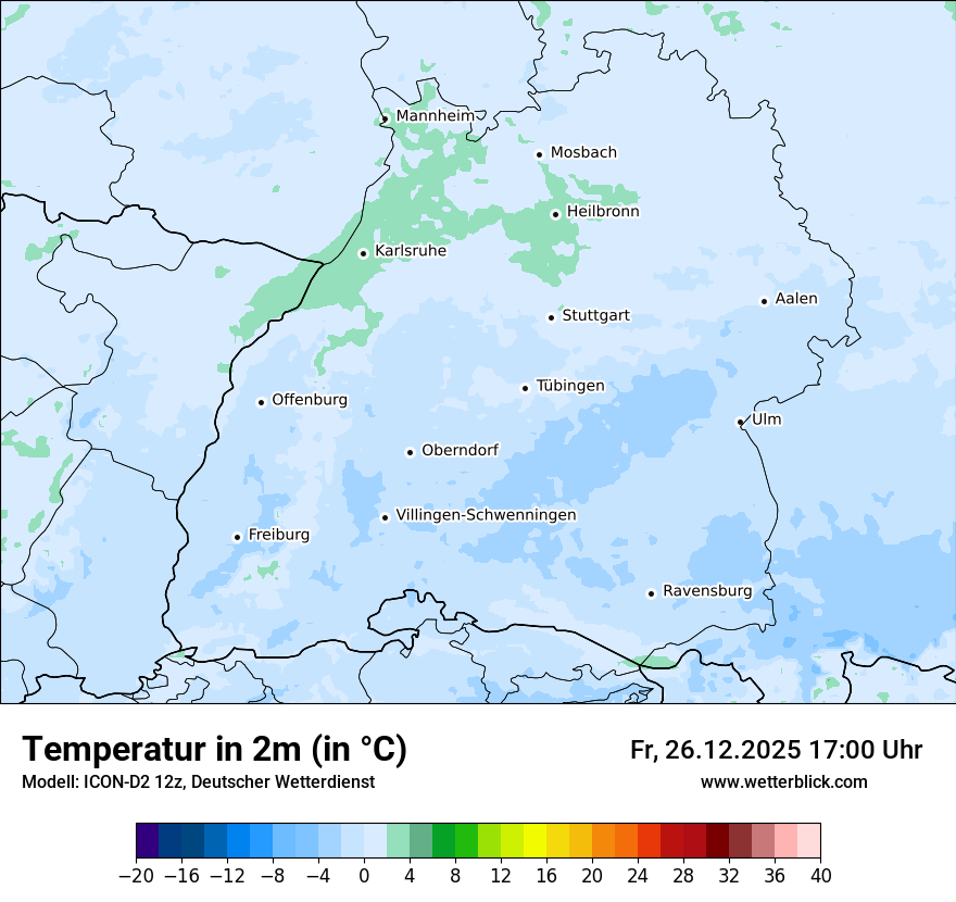 Modellkarten Temperatur
