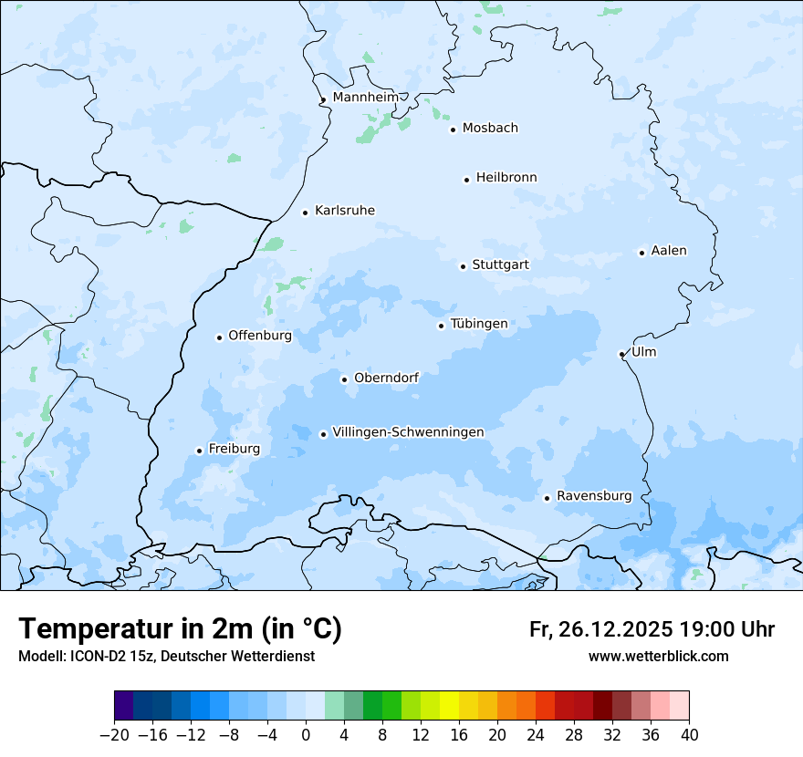 Modellkarten Temperatur