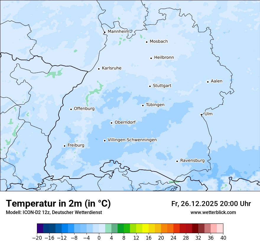 Modellkarten Temperatur