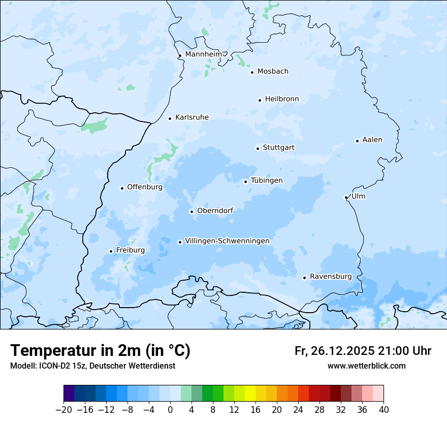 Modellkarten Temperatur
