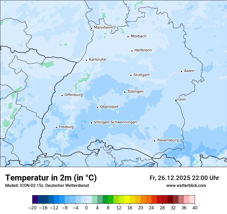 Modellkarten Temperatur