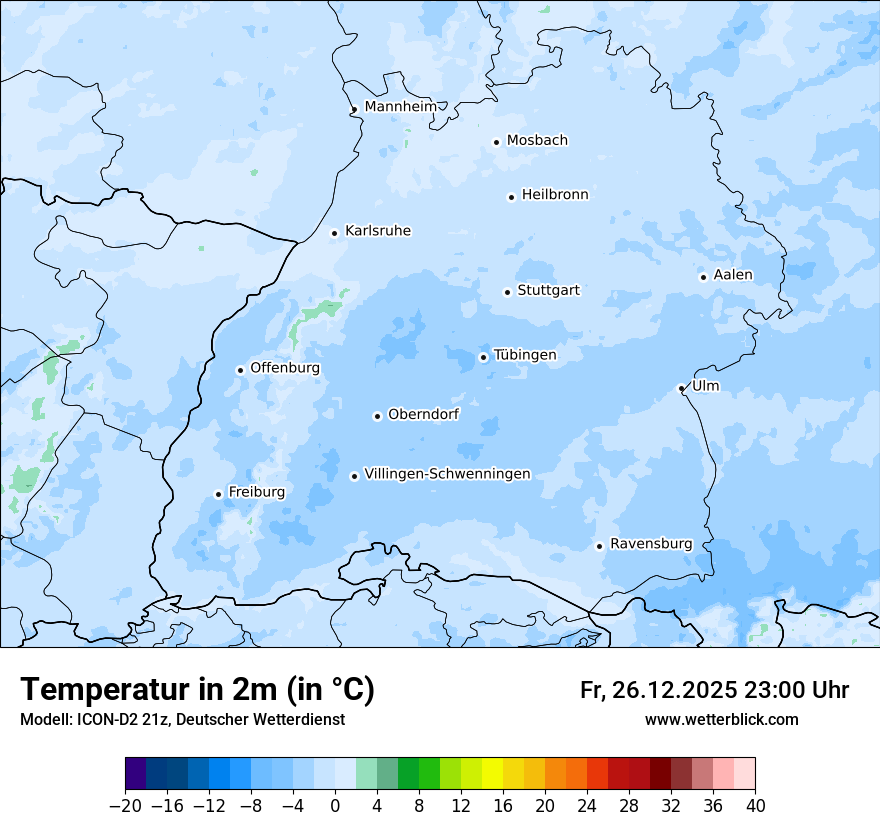 Modellkarten Temperatur