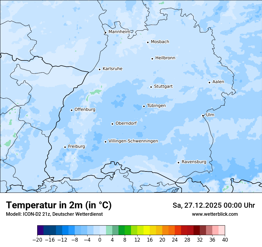 Modellkarten Temperatur
