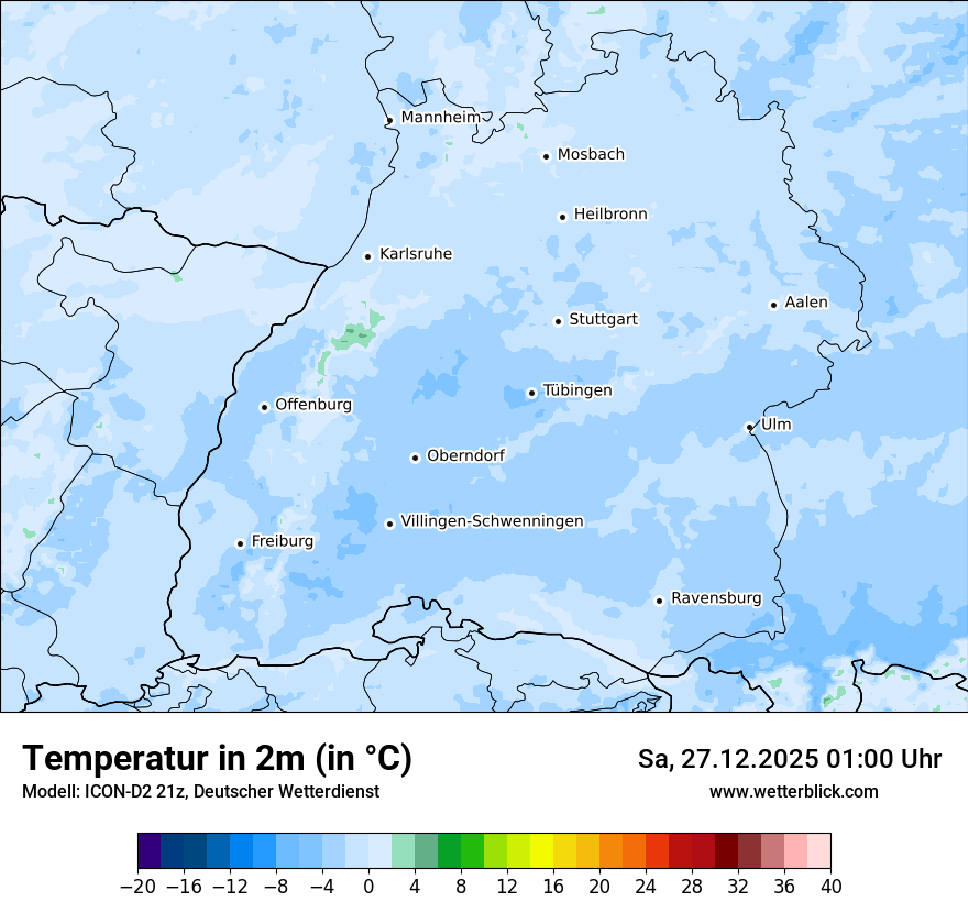 Modellkarten Temperatur