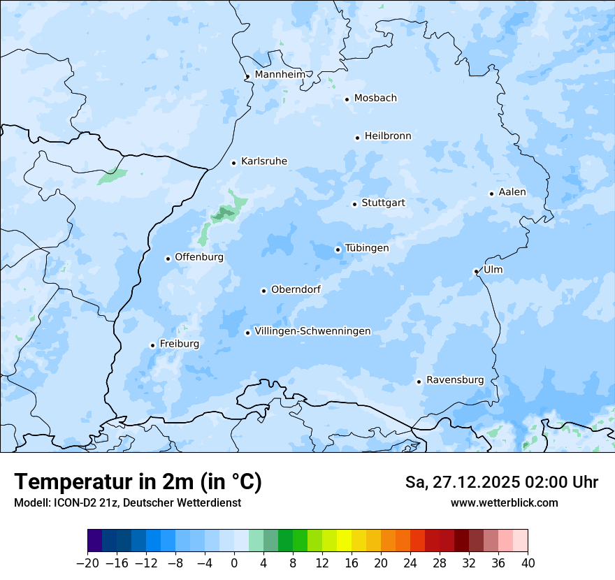 Modellkarten Temperatur