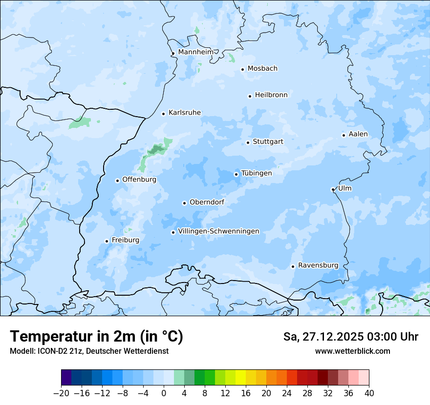 Modellkarten Temperatur