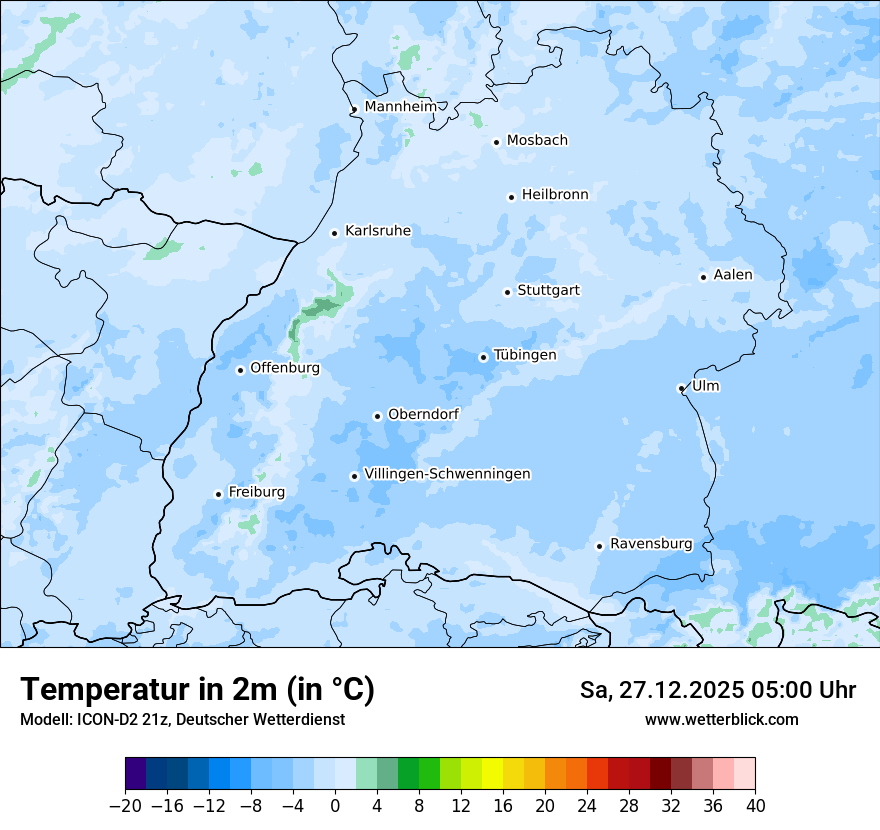 Modellkarten Temperatur