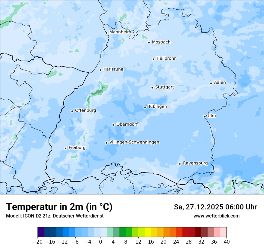 Modellkarten Temperatur
