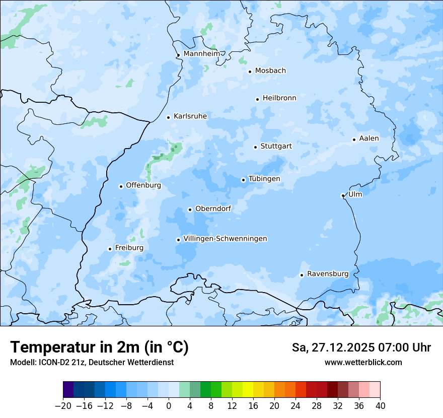 Modellkarten Temperatur